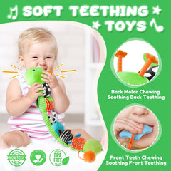 AWOTOY plush teether offers safe chewing and soft comfort