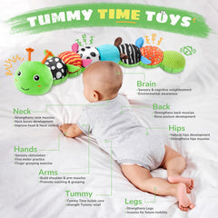 AWOTOY sensory crinkle wings stimulate touch and visual tracking during play.