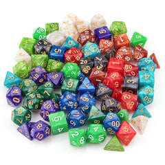 Awpeye dice set featuring gold and white lettering for high readability on every face.