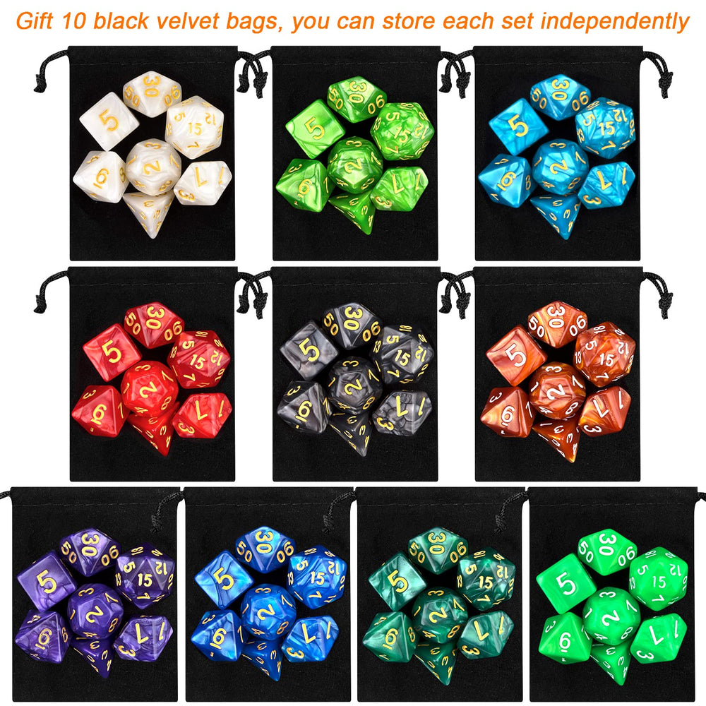 Awpeye acrylic polyhedral dice in a durable, lightweight design for long gaming sessions.