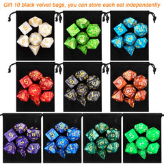 Awpeye acrylic polyhedral dice in a durable, lightweight design for long gaming sessions.