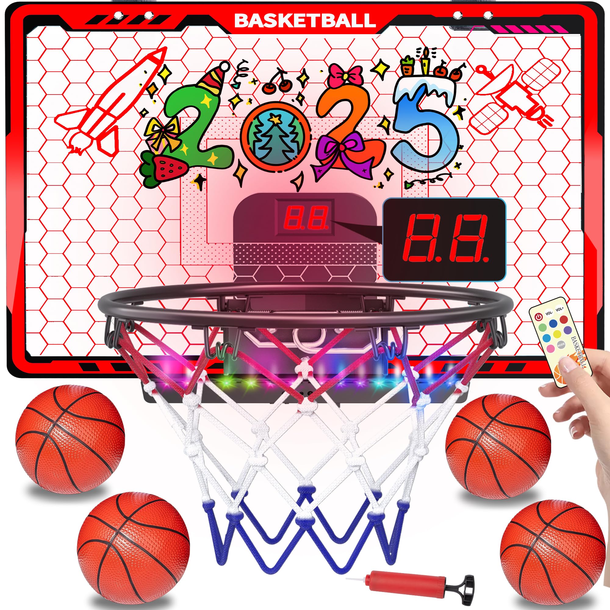 Awsoo four-pack mini basketballs ready for play