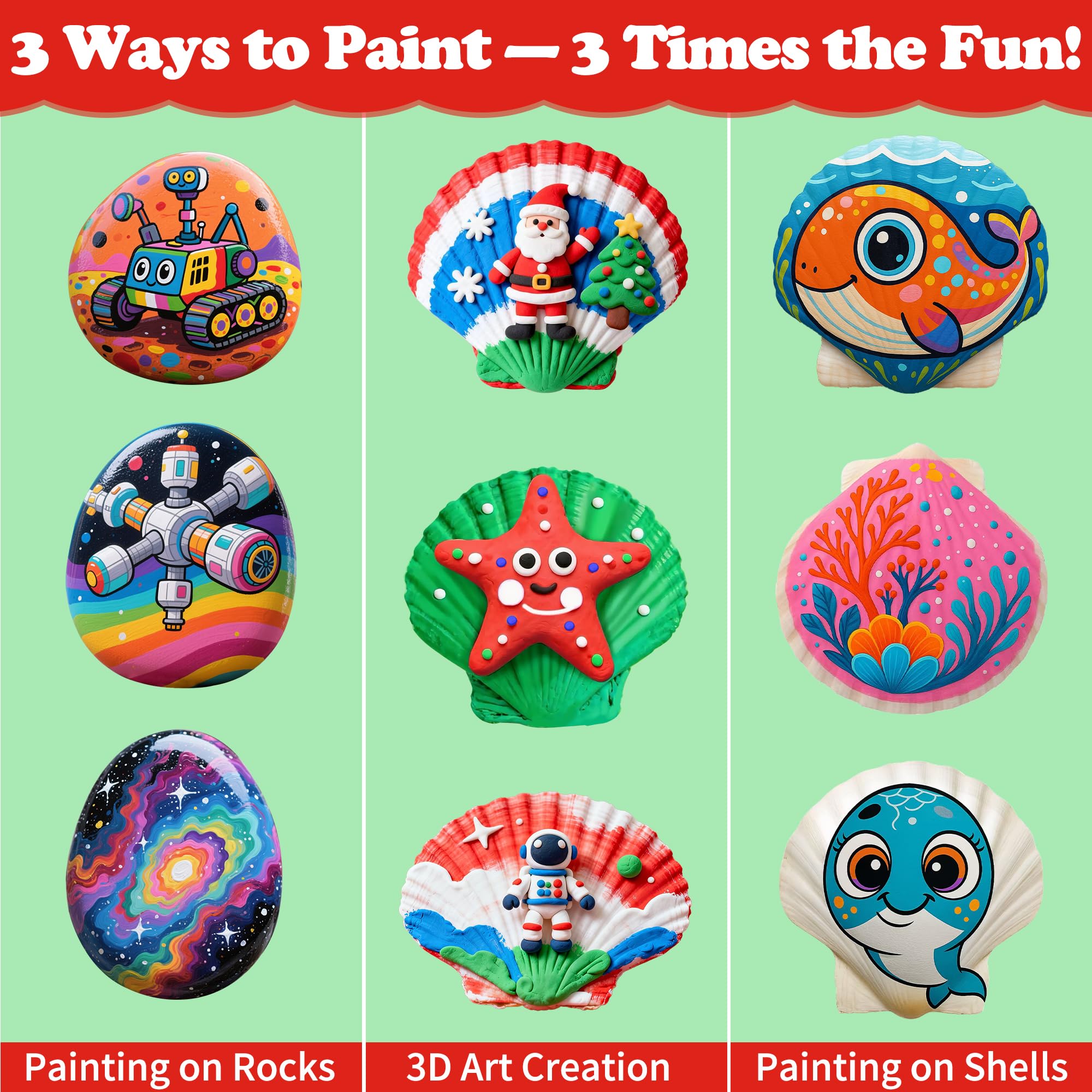 Awsoo acrylic-paints-glow-paint bundle for day and glow time artwork