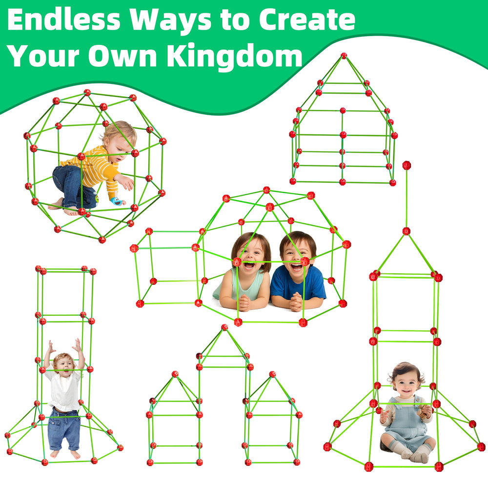Awsoo fort-building-kit connectors for quick, sturdy builds during rainy-day play