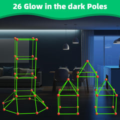 Awsoo fort-building-kit glow-poles glow softly for cozy evening forts