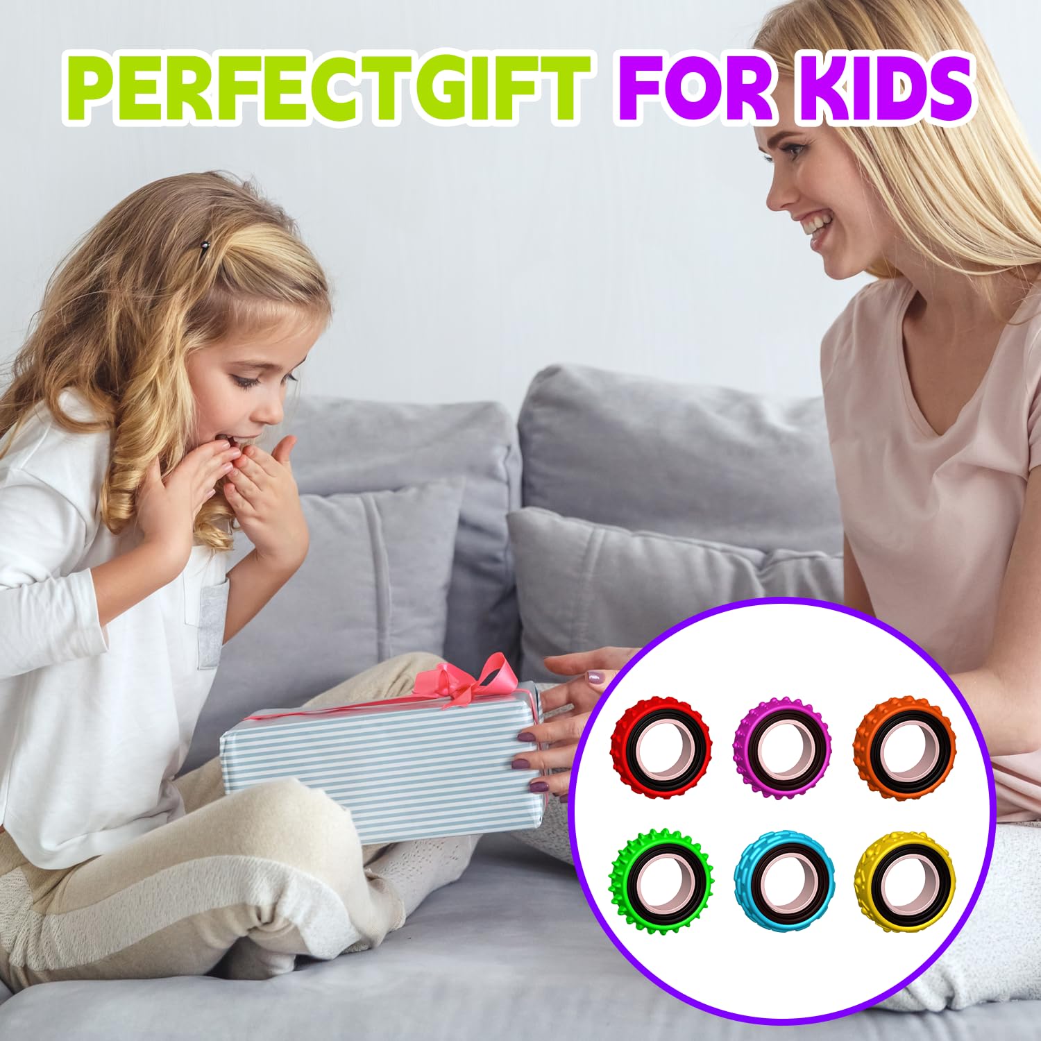 AWTUMZQ fidget rings offering 36-piece color variety