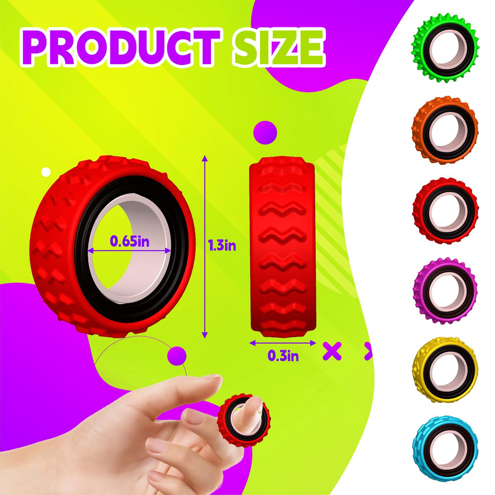 AWTUMZQ fidget rings with vibrant colors for calm focus