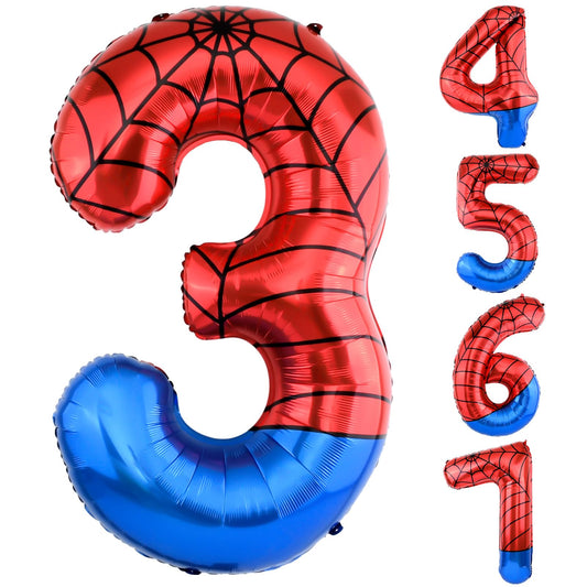 AXBMM 40-inch spider balloon number 3 for bold party decor and photo moments.