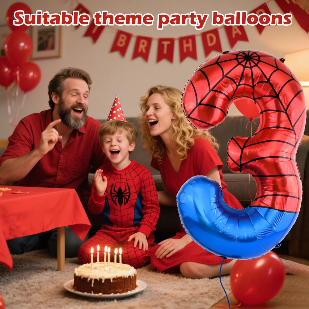 AXBMM 40-inch spider balloon number 4 for dramatic birthday displays and photos.