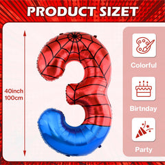 AXBMM 40-inch spider balloon number 5 for customizable spider birthday setups.