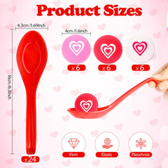 AXBMM heart balls set for balanced spoon races and fun moments