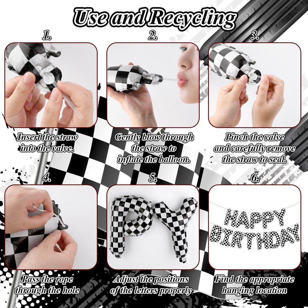 AXBMM Racing Cars balloons feature crisp patterns for vibrant, kid-friendly decor.