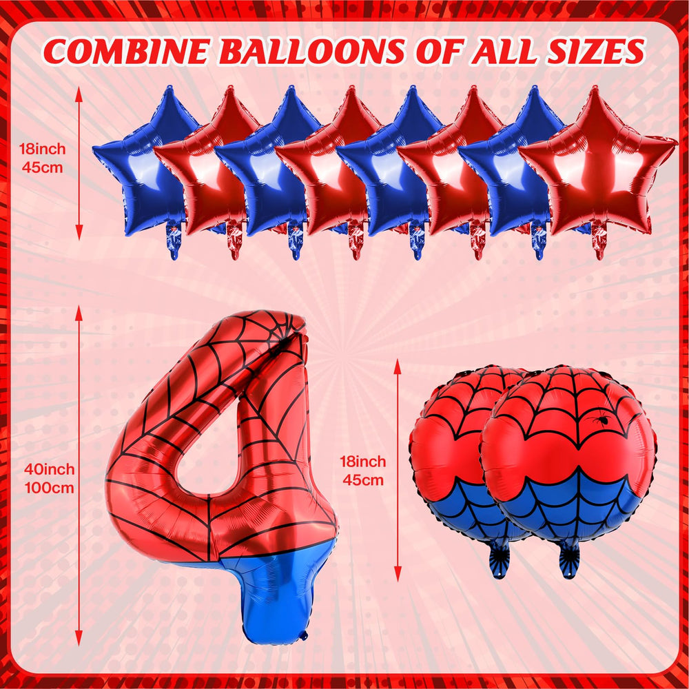 AXBMM Spider round balloon 18 inch in black enhances spider-themed parties.