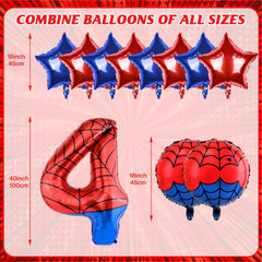 AXBMM Spider round balloon 18 inch in black enhances spider-themed parties.