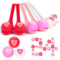 AXBMM Valentine spoons set for festive relay games with easy grip