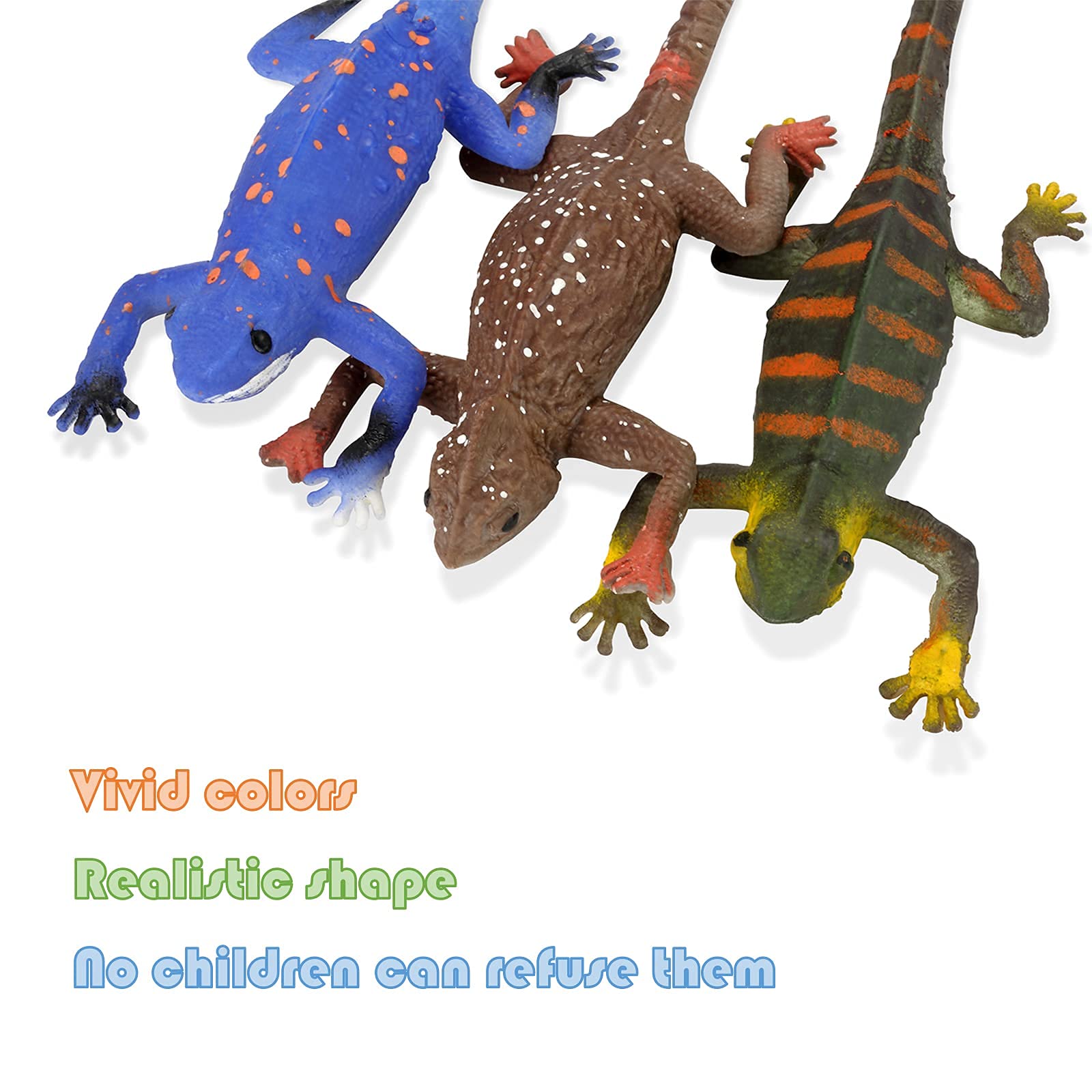 Axbotoy rhino iguana figurine shows vivid color-change effects.