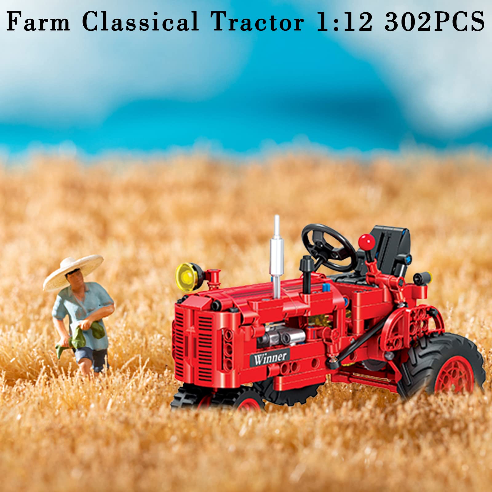 Axinao Toys steering structure demonstrates realistic turning for tractor play.