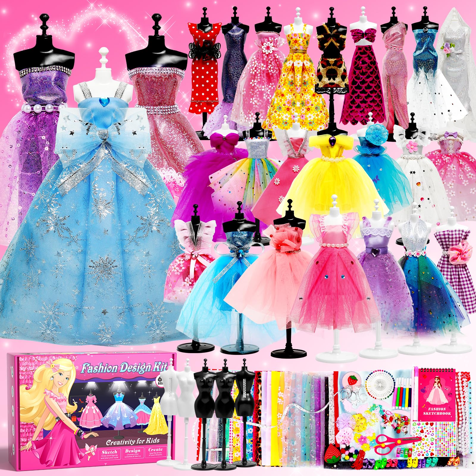 Axirata fashion designer kit sketchbook inspires ideas for young designers