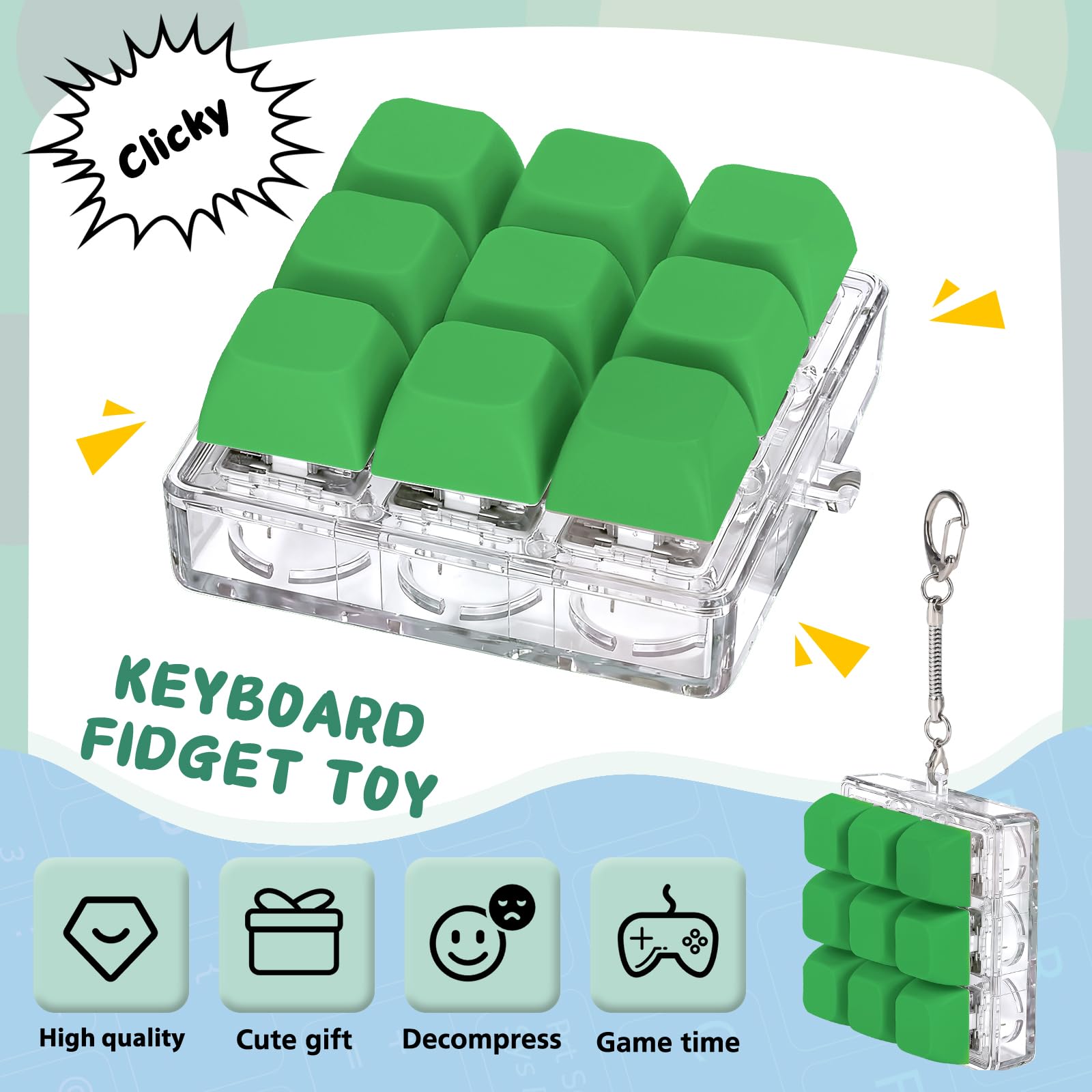 Axlksia button fidget toy silicone soft press for calm moments