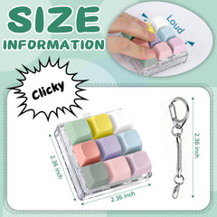 Axlksia fidget clicker keychain with button detail for tactile focus