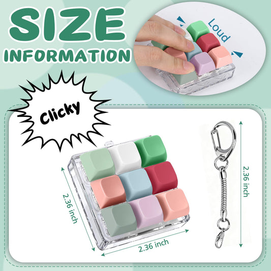 Axlksia fidget clicker keychain in hand for portable stress relief