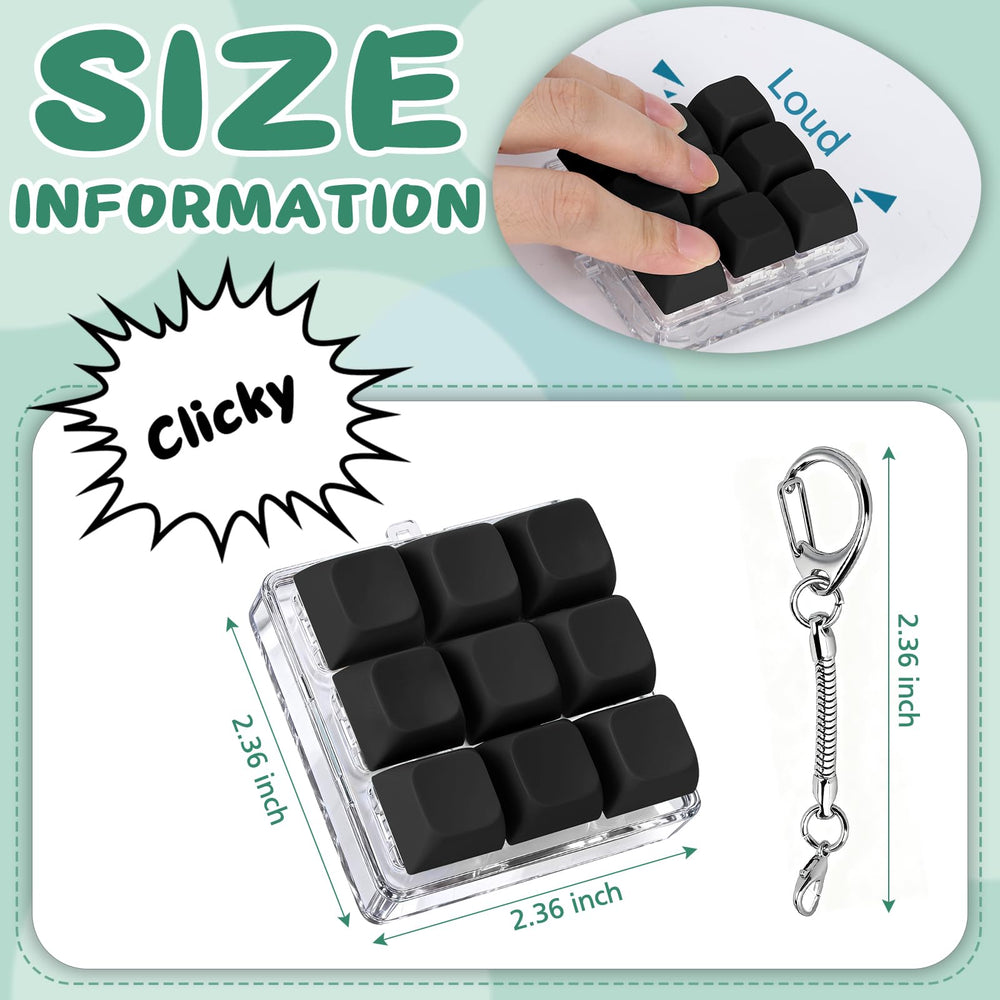 Axlksia fidget keychain mini keyboard design for portable focus