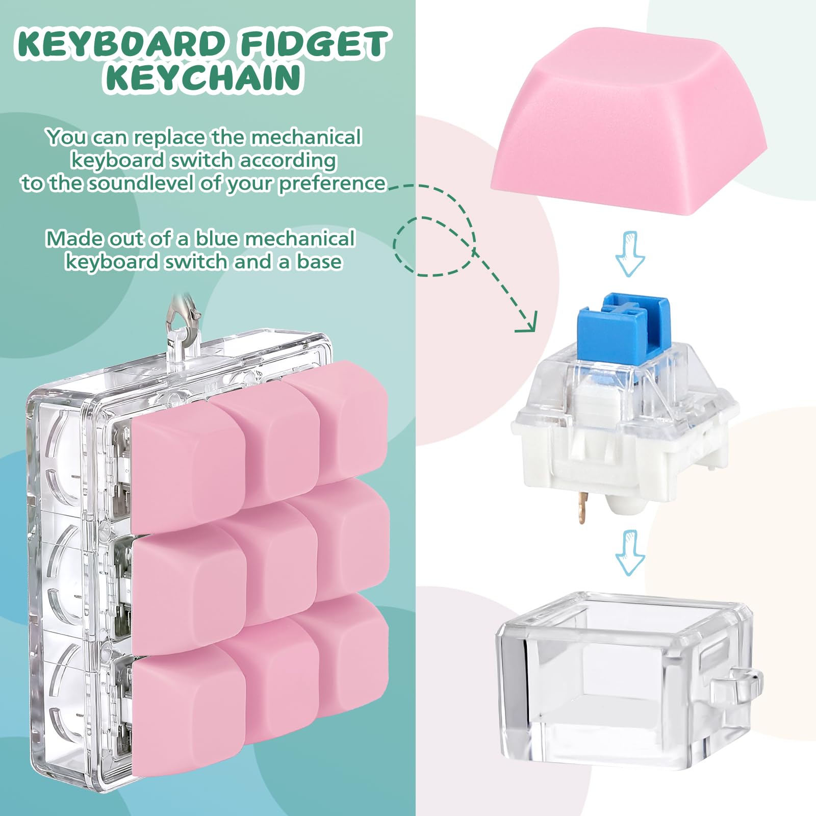Axlksia keyboard fidget toy packaging box ready for gifting