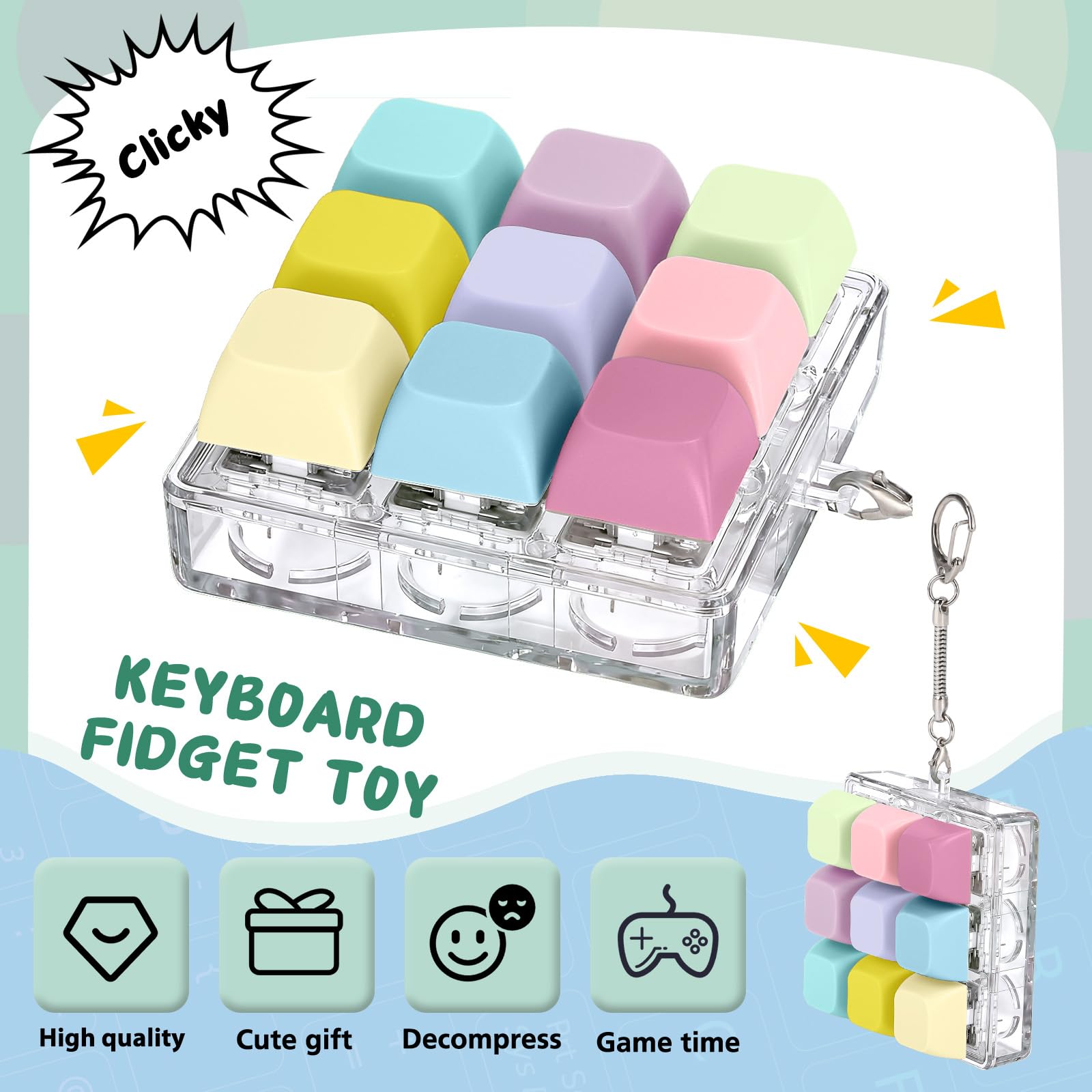 Axlksia silicone and ABS fidget toy; durable and safe for daily use