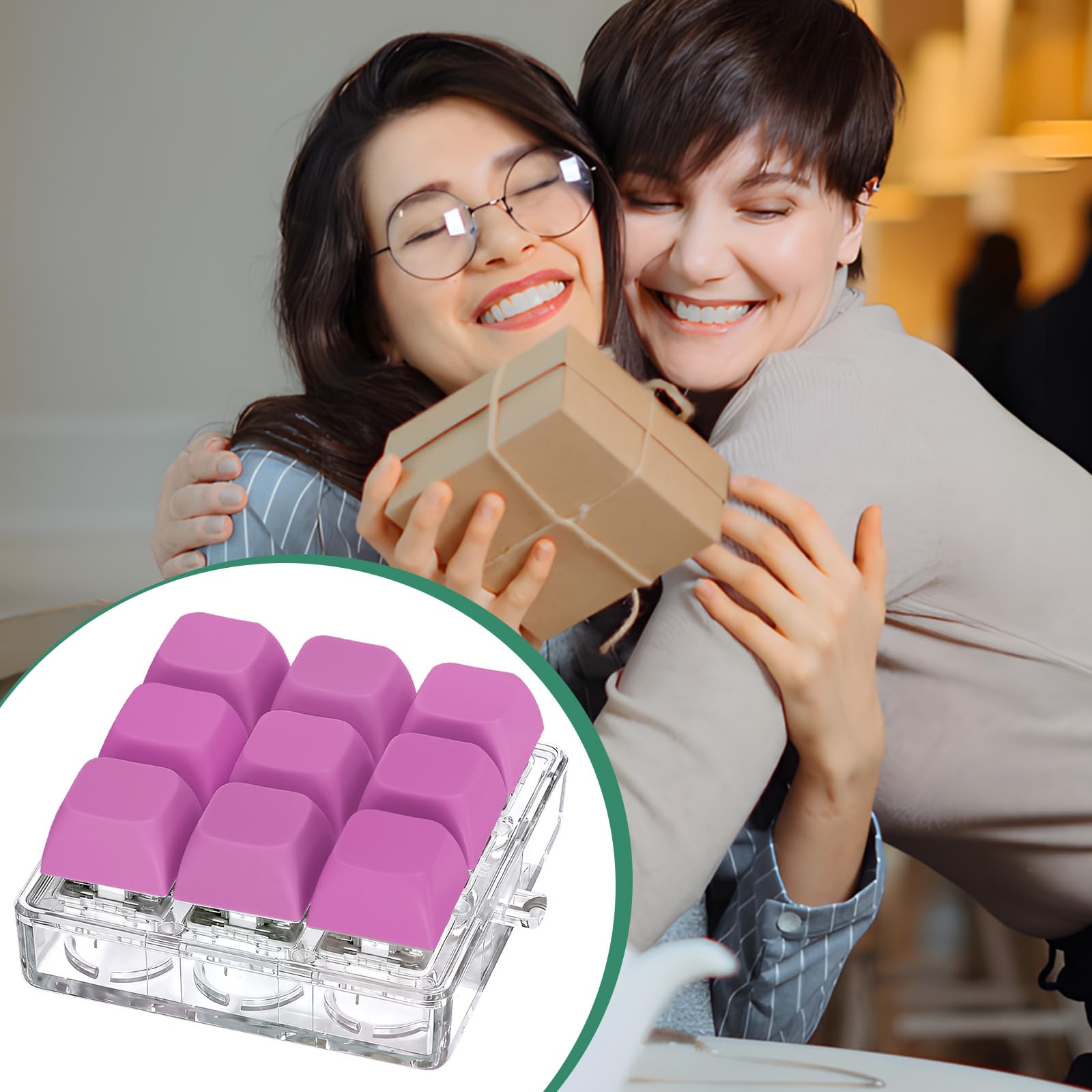 Axlksia keyboard fidget toy clip-on bag carries stress-relief on the go
