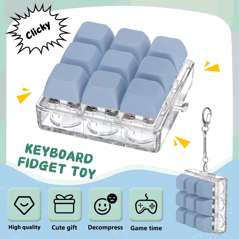 Axlksia Keyboard Fidget Toy close-up keys show soft silicone press.