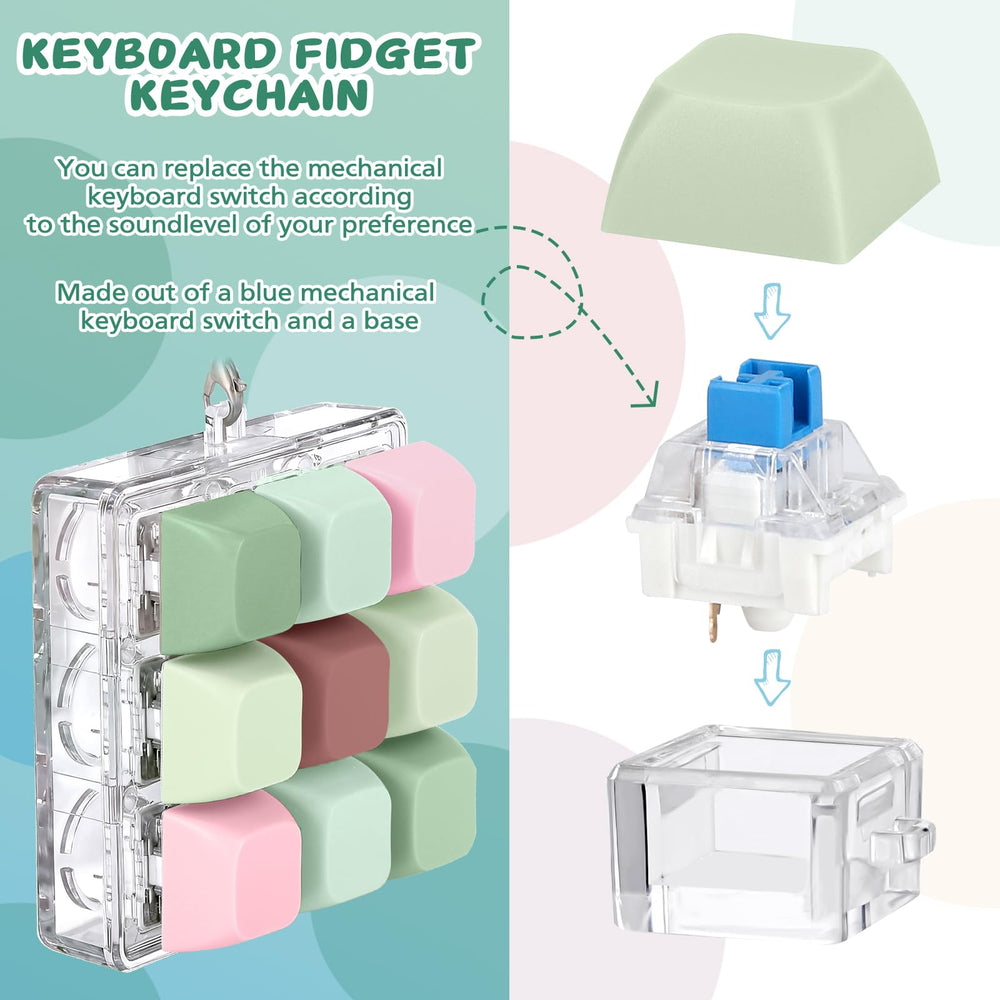 Axlksia keyboard fidget toy on desk decor adding playful focus
