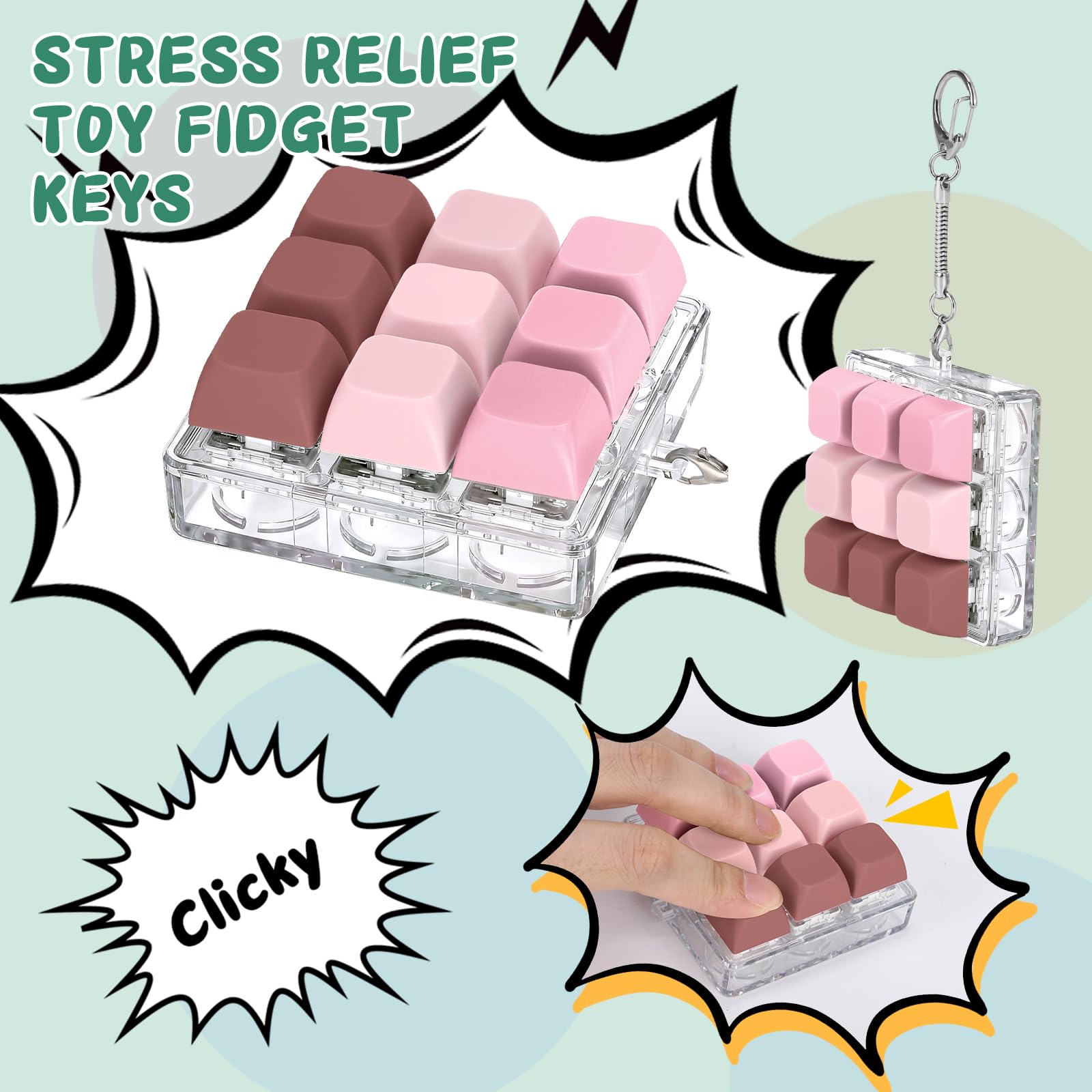 Axlksia keyboard fidget toy desk use offers discreet stress relief at work.