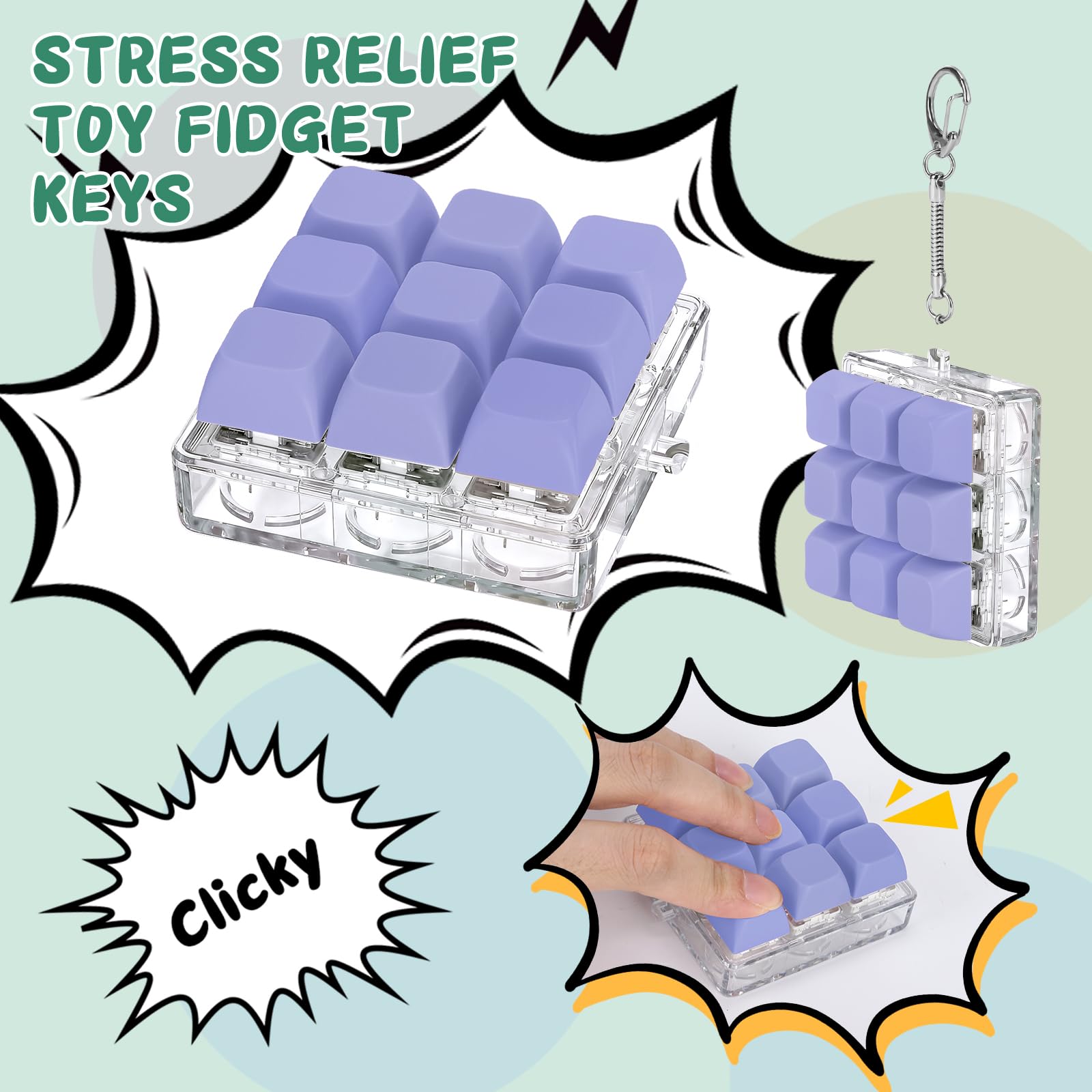 Axlksia Keyboard Fidget Toy office-decor view promotes a playful workspace