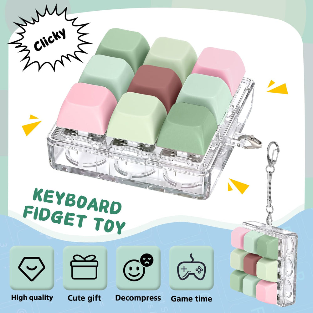 Axlksia keyboard fidget toy pocket-size fits in a bag for on-the-go focus