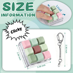 Axlksia keyboard fidget toy side view showing compact design