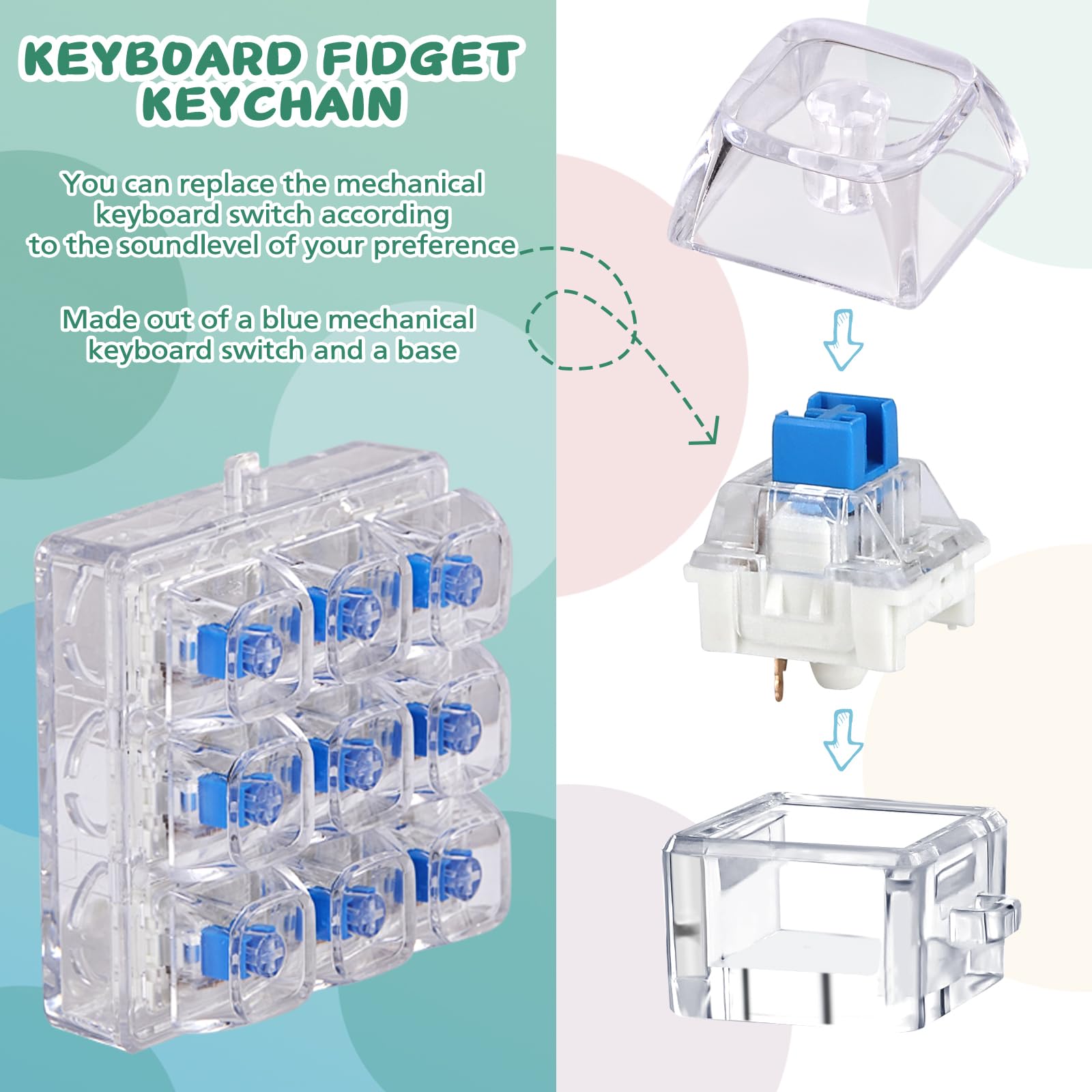 Axlksia portable stress relief toy fits easily in a bag or pocket.