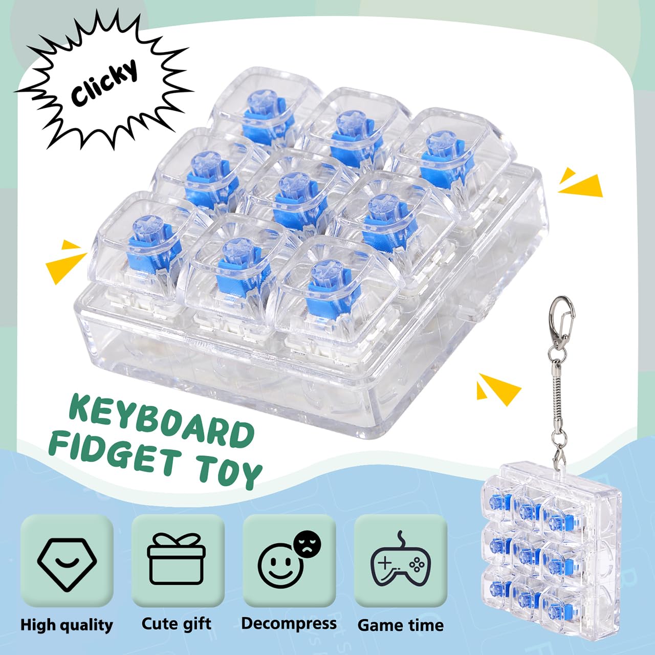 Axlksia silicone-ABS fidget toy is durable and safe for daily use.
