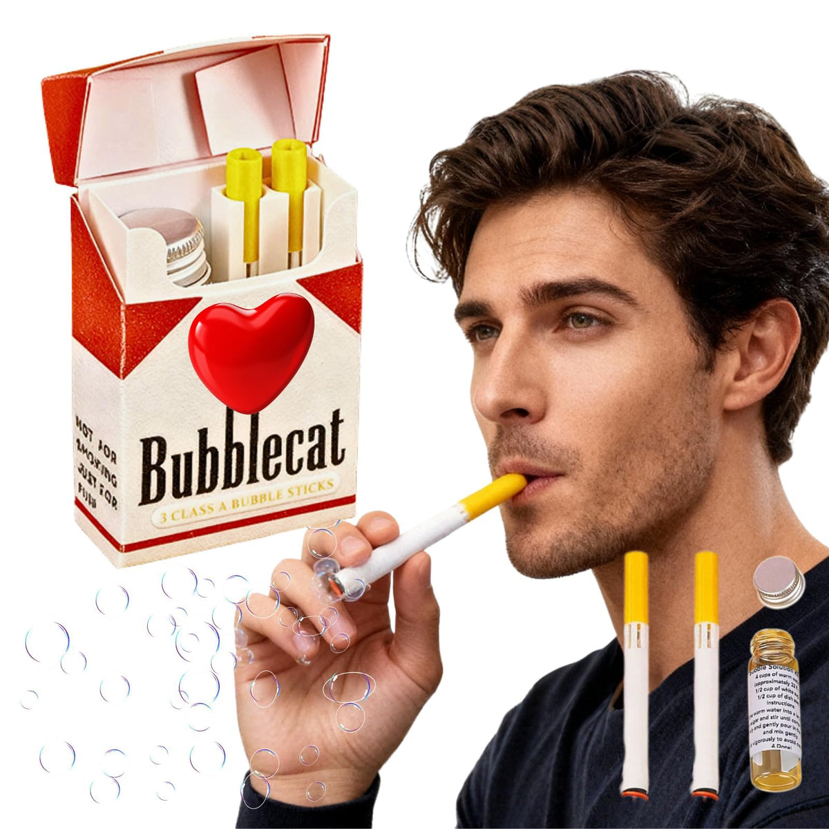 Axonkit Bubble Cigarette Compact Design enhances desk appeal and casual play.