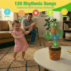 Ayeboovi cactus toy recording and repeating words feature in action.
