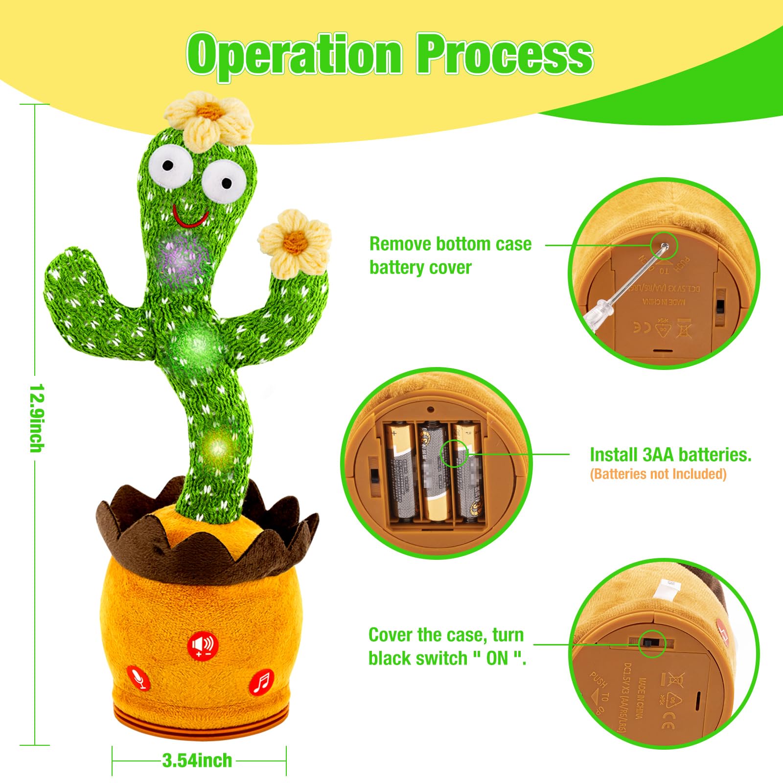Ayeboovi Dancing Talking Cactus makes a great gift idea for holidays.