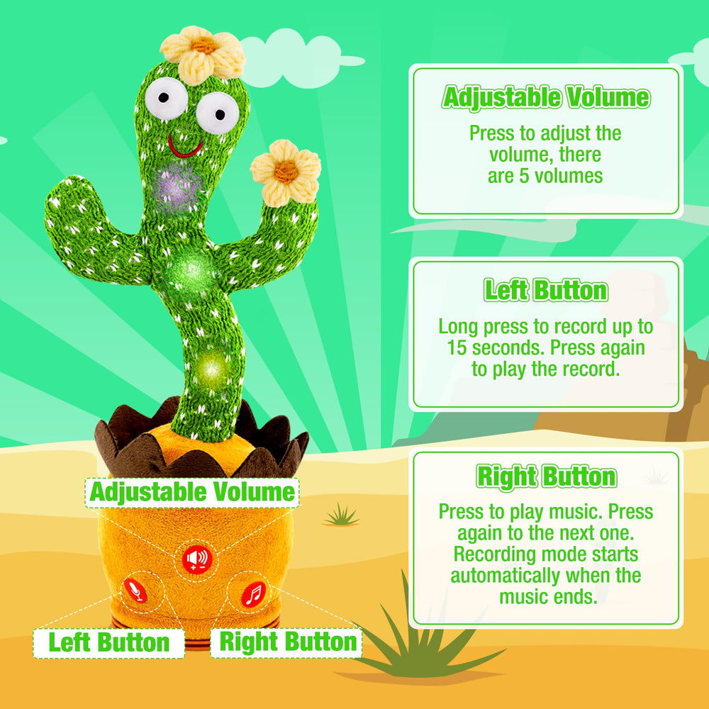 Ayeboovi Dancing Talking Cactus auto-head nodding enhances talking interaction.