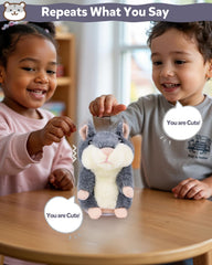 Ayeboovi hamster with a smiling face encourages cheerful interactions.