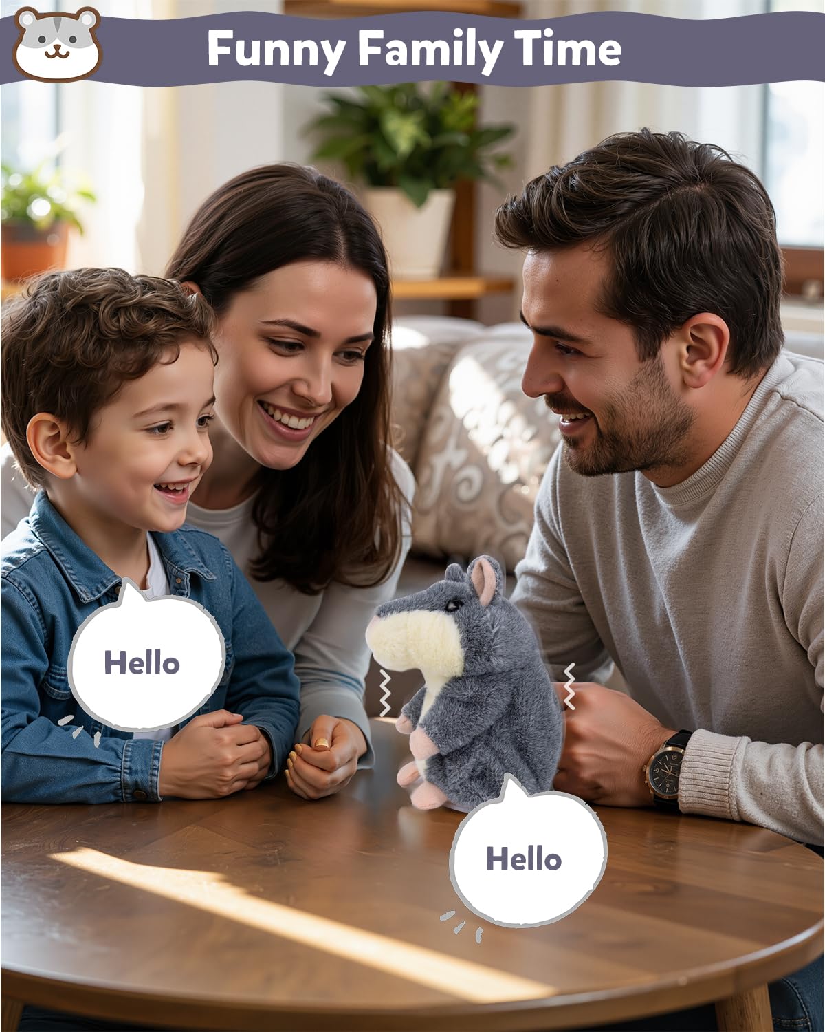 Ayeboovi interactive plush toy designed for imaginative, social play.