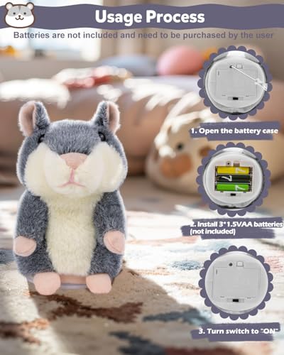 Ayeboovi soft plush hamster provides comforting companionship during storytime.