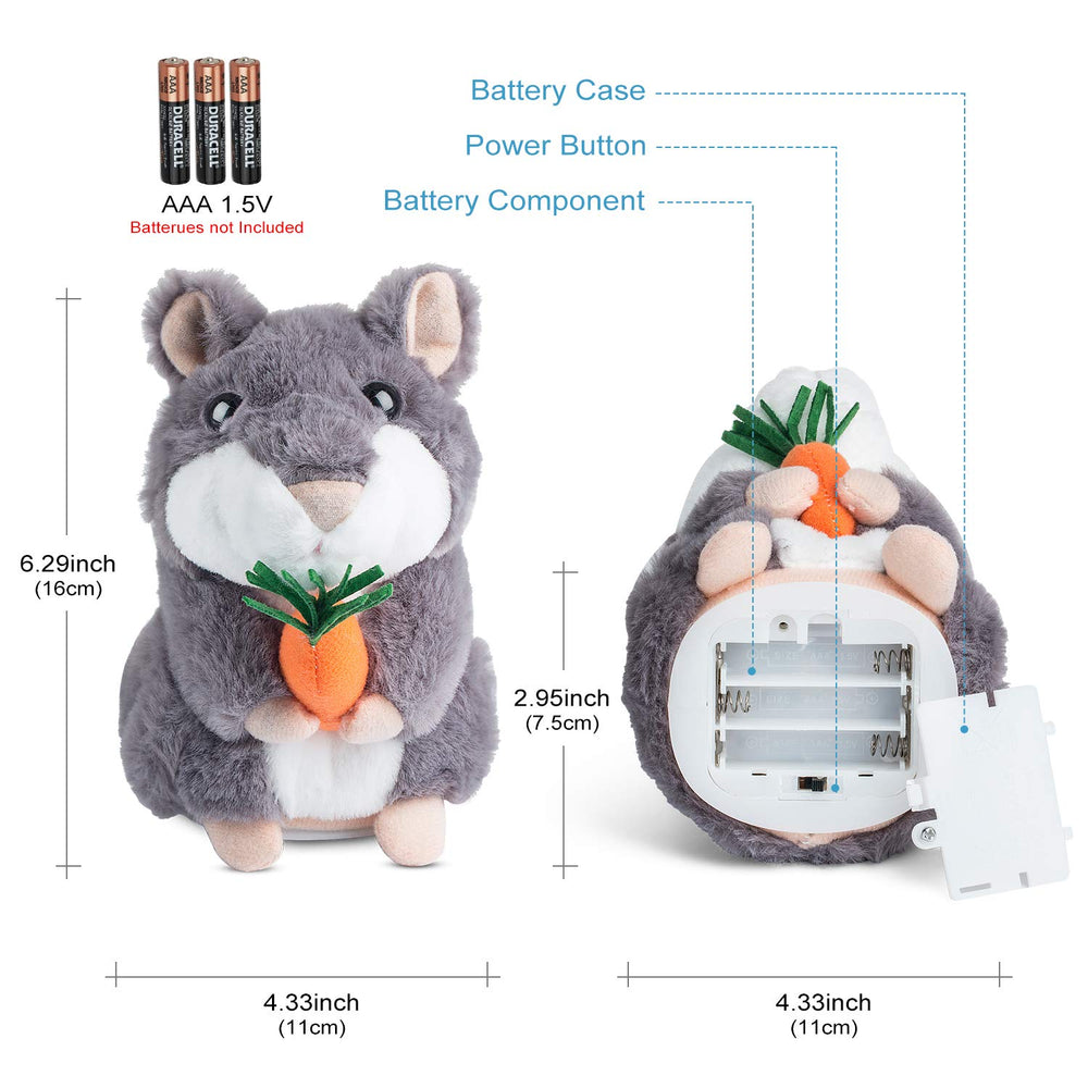 Ayeboovi talking hamster durable, safe materials support busy pretend play