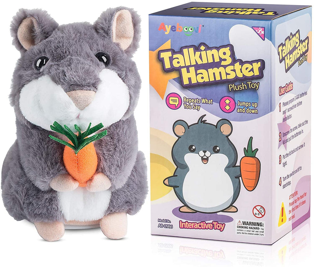 Ayeboovi talking hamster repeats what you say for interactive play