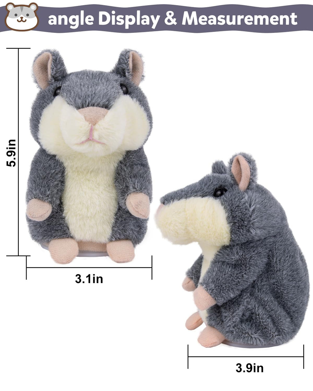 Ayeboovi verbal-imitation hamster demonstrates playful mimicry for children.