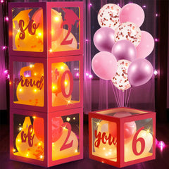 AYGXU clear balloons with sequins sparkle in the lighting.