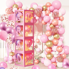 AYGXU pink double-layer balloons bring vibrant color to celebrations.