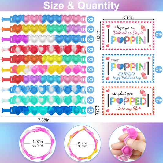 AYGXU valentines cards collection with playful designs to pair with bracelets.